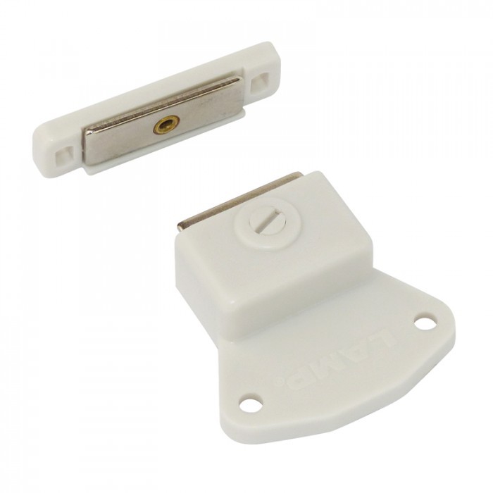 Cierre Magnetico para Puerta de Armario | Blanco | juego de 2 Imanes y